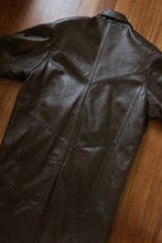 1980's CHOCOLATE BUTTERY SOFT LEATHER TRENCH | SIZE M