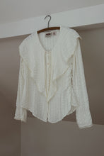 1990's RIO MUSLIN COTTON COLLAR BLOUSE | SIZE S