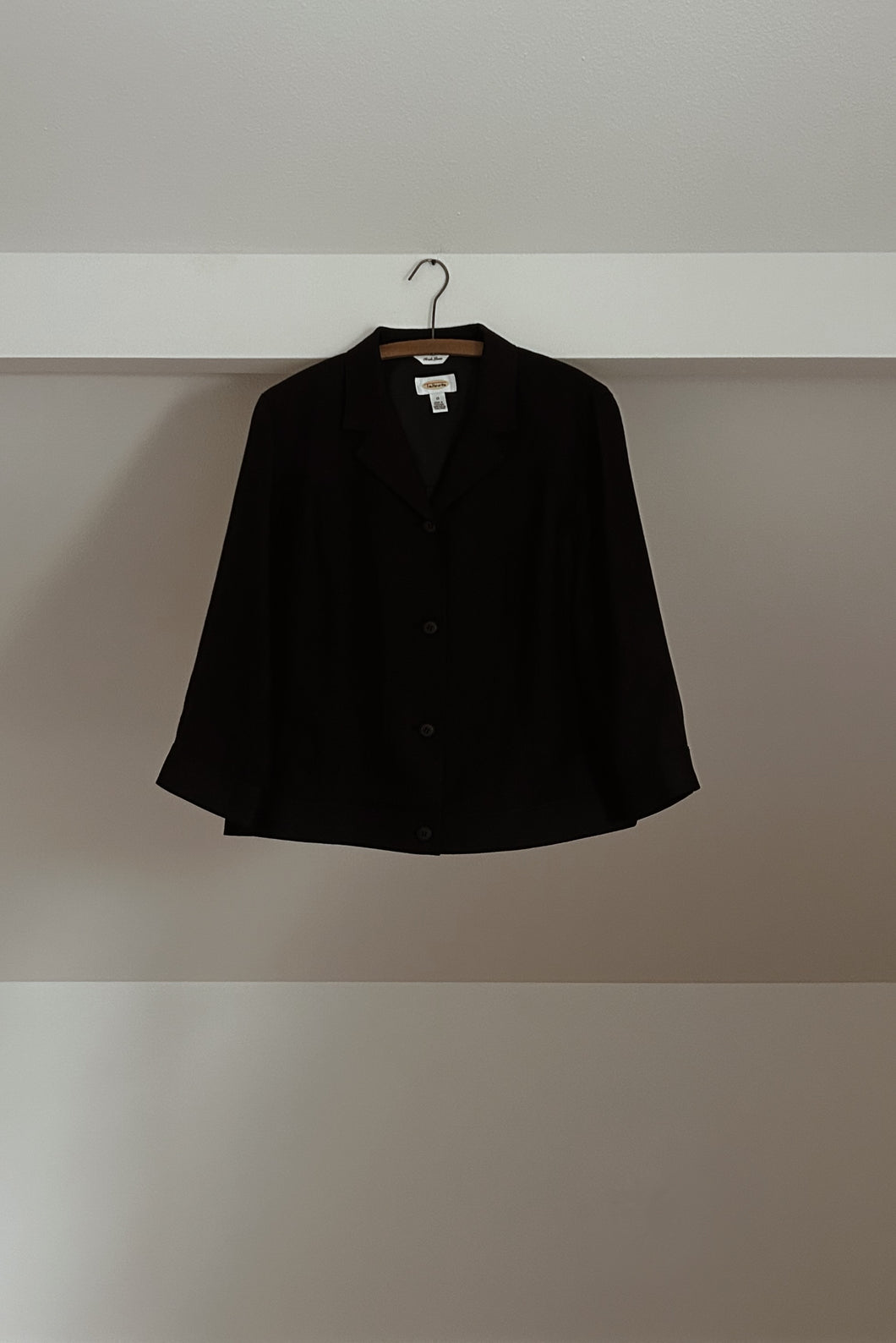 Y2K BLACK IRISH LINEN JACKET | SIZE M/L