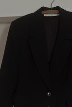 1990's CLASSIC NAVY WORSTED WOOL BLAZER | SIZE M/L