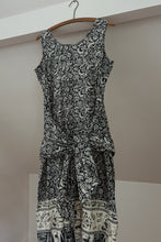 1990's J. PETERMAN BATIK COTTON WRAP TIE SUMMER DRESS | SIZE S/M