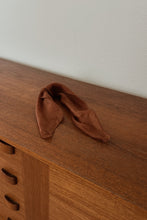 1950's PURE WOVEN SILK CHOCOLATE NECK SCARF | 16" x 16"