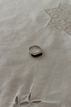 1970's ONYX + 925 STERLING SILVER RING | SIZE 5.75