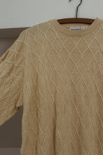 1990's PURE SILK BUTTER DIAMOND KNIT JUMPER | SIZE L