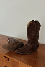 1980's J. CHISHOLM OXBLOOD LEATHER COWBOY BOOTS | SIZE 7/7.5