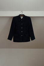 1990's PURE IRISH LINEN DEEP BLUE POCKET BLAZER | SIZE S