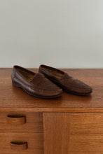 1990's ITALIAN WOVEN LEATHER LOAFERS | SIZE 10