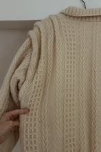 1970's IRISH WOOL FISHERMAN KNIT ZIP JACKET | SIZE M/L