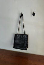 1990's PELLE STUDIO BLACK LEATHER TOTE