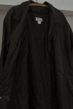 1990's VENEZIA BLACK LEATHER TRENCH | REMOVABLE QUILTED LINING | SIZE XL