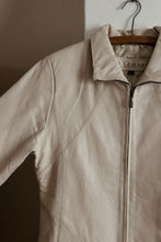 Y2K CREAM LEATHER JACKET