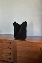 1990's SAKS WOVEN BLACK TOTE