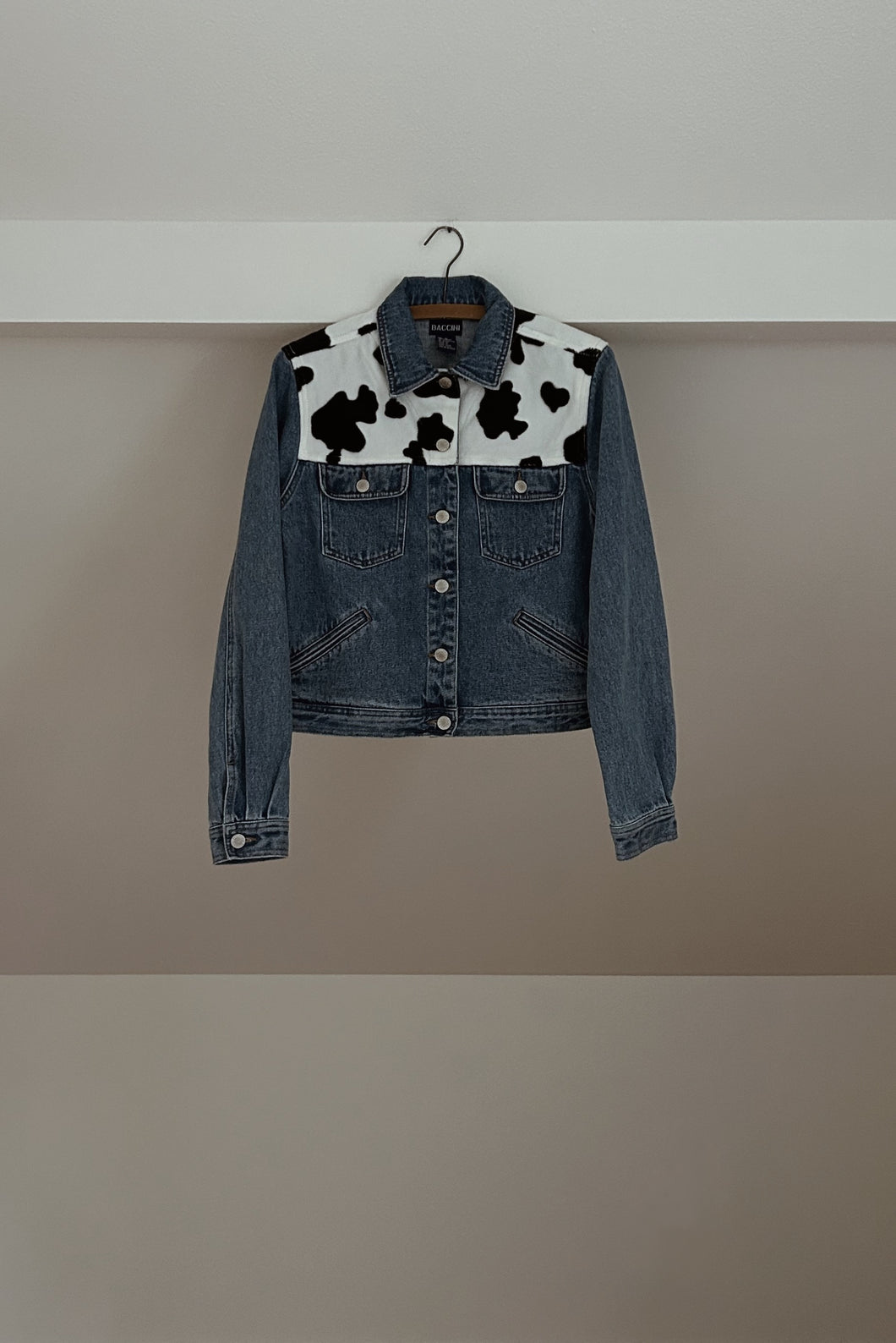 1990's BACCINI COW YOKE DENIM JACKET | SIZE S