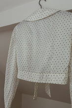 1970's STAR PRINT SATIN TIE CROP TOP | SIZE S