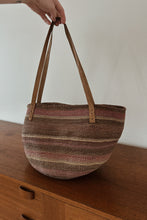 1980's SISAL + LEATHER BAG