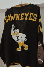 1990's IOWA HAWKEYES RAMIE COTTON KNIT CARDIGAN | SIZE M/L