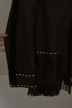 1960's RARE CHOCOLATE WESTERN STITCH FRINGE JACKET | SIZE S