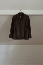 1990's CHOCOLATE BUTTERY LEATHER JACKET | SIZE M/L
