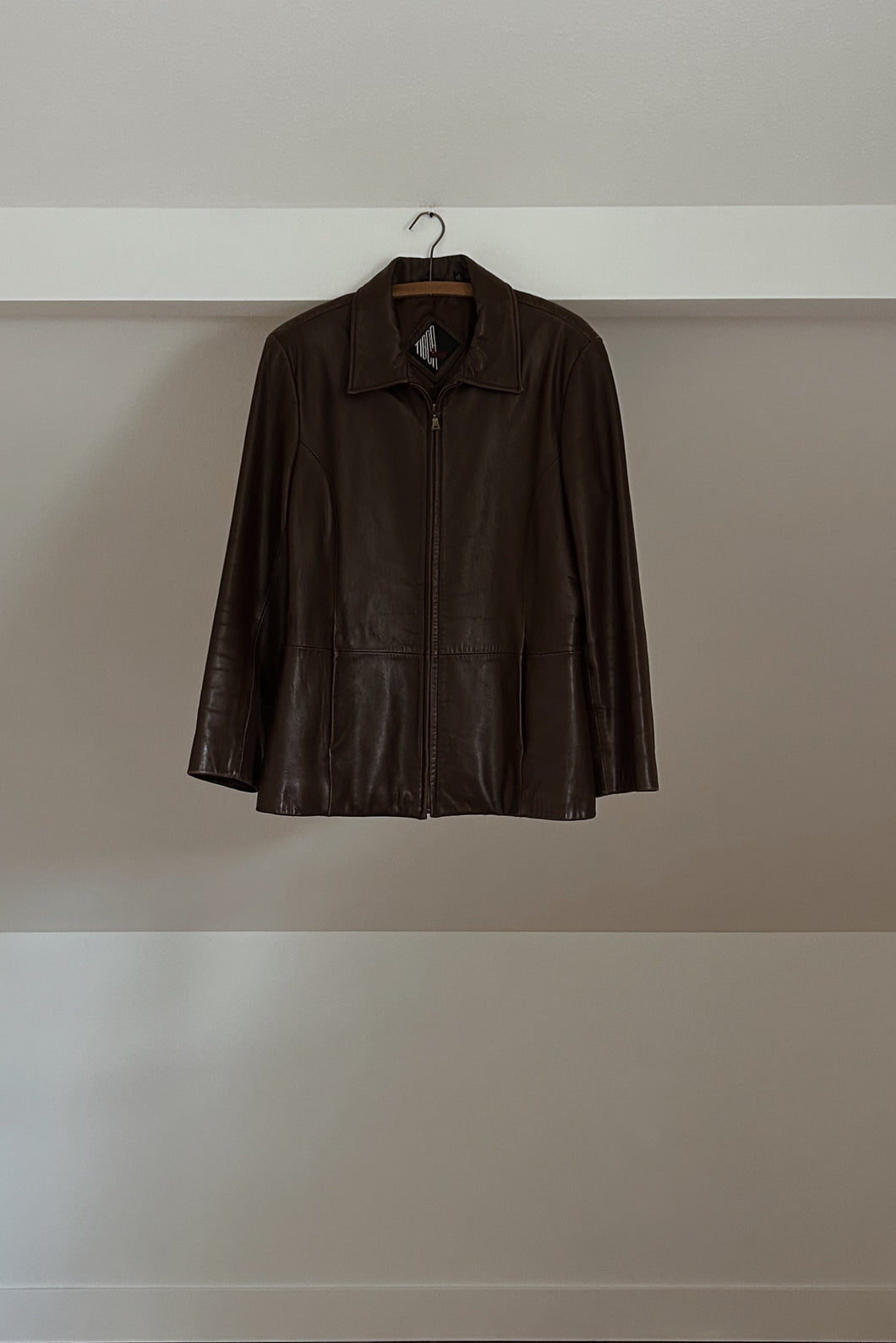 1990's CHOCOLATE BUTTERY LEATHER JACKET | SIZE M/L