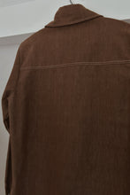 1970's BIG YANK CHOCOLATE TWILL WESTERN SHIRT | SIZE S/M