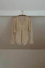 1970's MUNEY NEW YORK SHEER SILK PEASANT BLOUSE | SIZE M