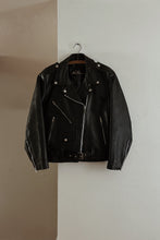 1980's CLASSIC BLACK LEATHER BIKER JACKET | SIZE M