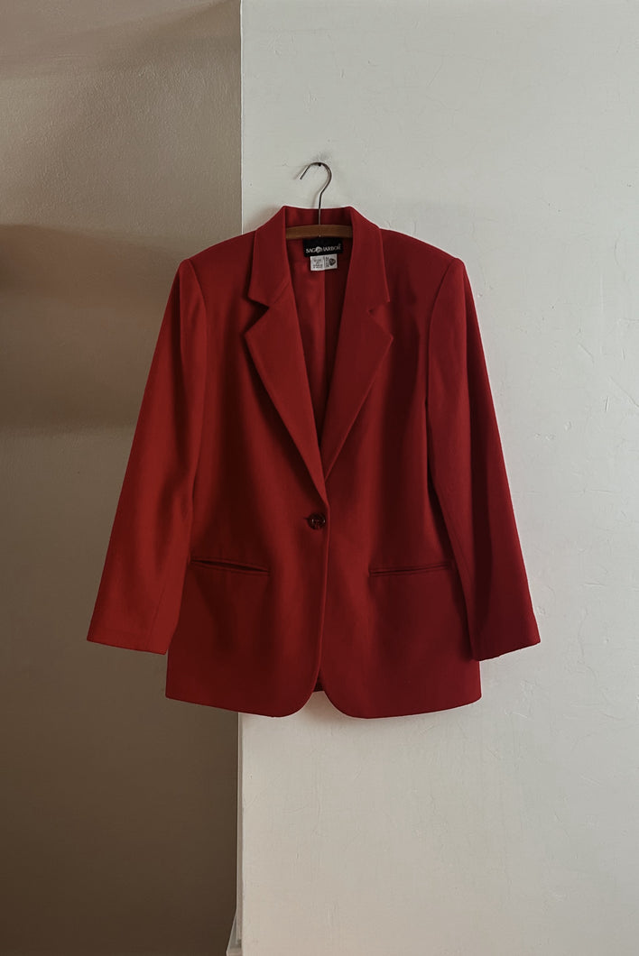 1990's RED WOOL BLAZER