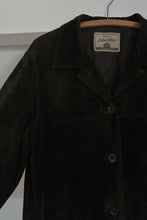 1990's BLACK SUEDE SHIRT JACKET | SIZE L