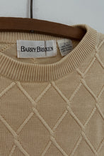 1990's PURE SILK BUTTER DIAMOND KNIT JUMPER | SIZE L