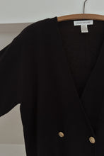 1990's JONES NAVY LAMBSWOOL CRESTED CARDIGAN | SIZE S/M