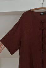 1990's GARNET FLORAL JACQUARD FROG CLOSURE JACKET | SIZE 2XL