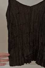 1990's CHOCOLATE CRINKLE SATIN CAMISOLE | SIZE S/M