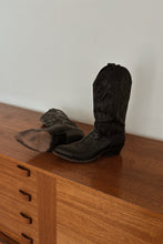 1990's JUSTIN BLACK LIZARD LEATHER COWBOY BOOTS | SIZE 10