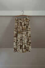 1980's LA CHINE EQUESTRIAN PRINT PLEATED SKIRT | SIZE L