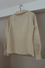 1950's PURE SILK EMBROIDERED BLOUSE | SIZE S/M