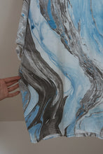 1990's BLUE MARBLED COTTON TEE | SIZE L/XL