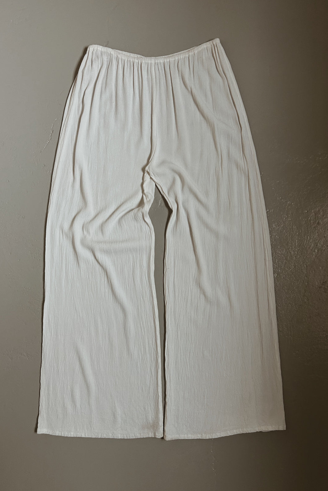 1990's CRINKLE RAYON LOUNGE TROUSERS | SIZE L