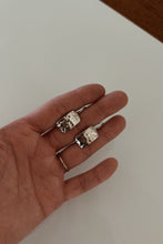 1980's HAMMERED STERLING EARRINGS