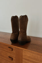 1990's DURANGO CHOCOLATE LEATHER COWBOY BOOTS | SIZE 8