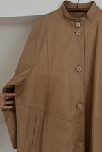 1990's CAMEL LEATHER JACKET | SIZE XL/XXL