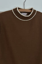 1950's DONMOOR CHOCOLATE THERMAL MOCK NECK | SIZE S