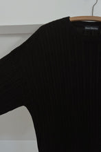 1990's BLACK PURE SILK CABLE KNIT JUMPER | SIZE M/L
