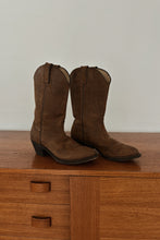 1990's DURANGO CHOCOLATE LEATHER COWBOY BOOTS | SIZE 8