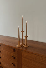 MID CENTURY MACO ITALIAN BEECH CANDLE HOLDERS