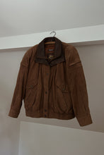 1980's CHOCOLATE HEIRLOOM SUEDE LEATHER BOMBER JACKET | SIZE L | REMOVABLE LINER