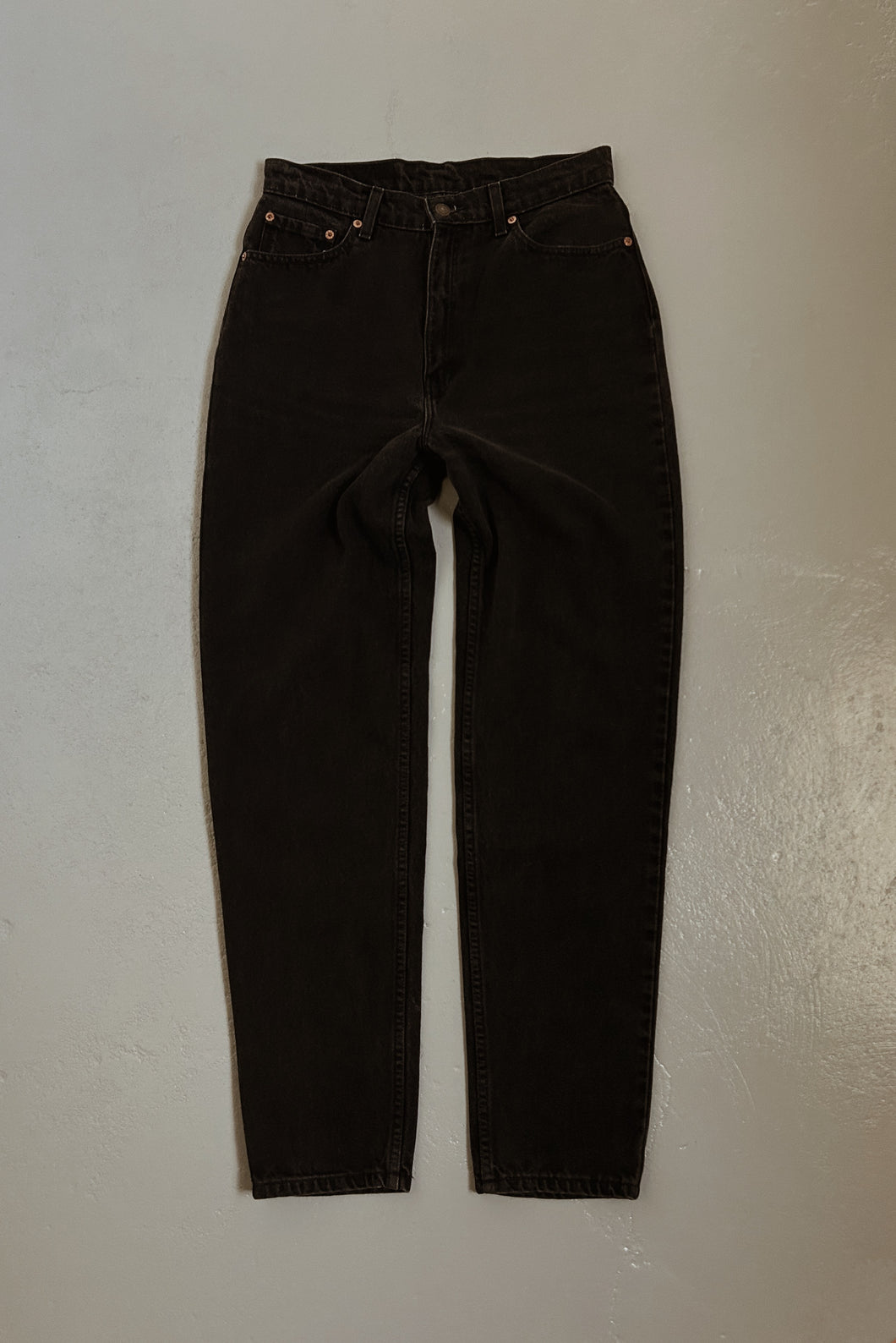 1990's LEVI'S 521 STOVEPIPE BLACK DENIM | SIZE 29