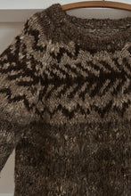 1980's RARE CHUNKY MOHAIR KNIT FAIR ISLE JUMPER | SIZE M/L