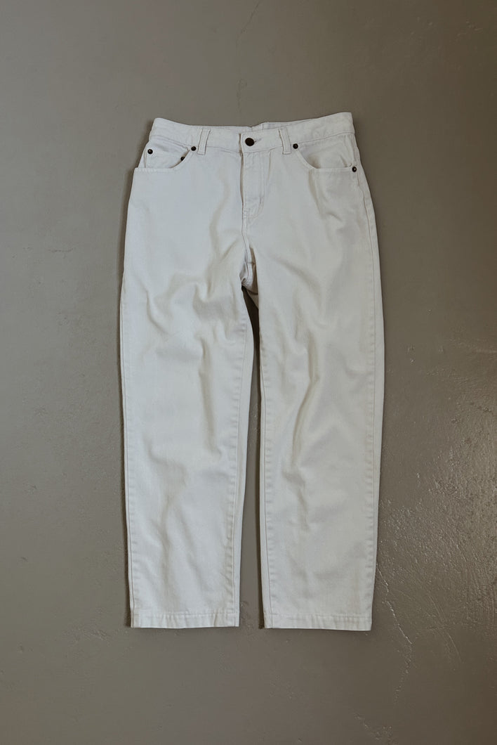 1990's BILL BLASS WHITE CROPPED MOM DENIM | SIZE 29