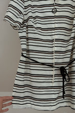 1970's TERRY STRIPE COVERUP MINI DRESS | SIZE M