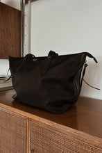 1990's BOTKIER MINIMAL BLACK NYLON WEEKENDER TOTE | 16" x 11" x 7"